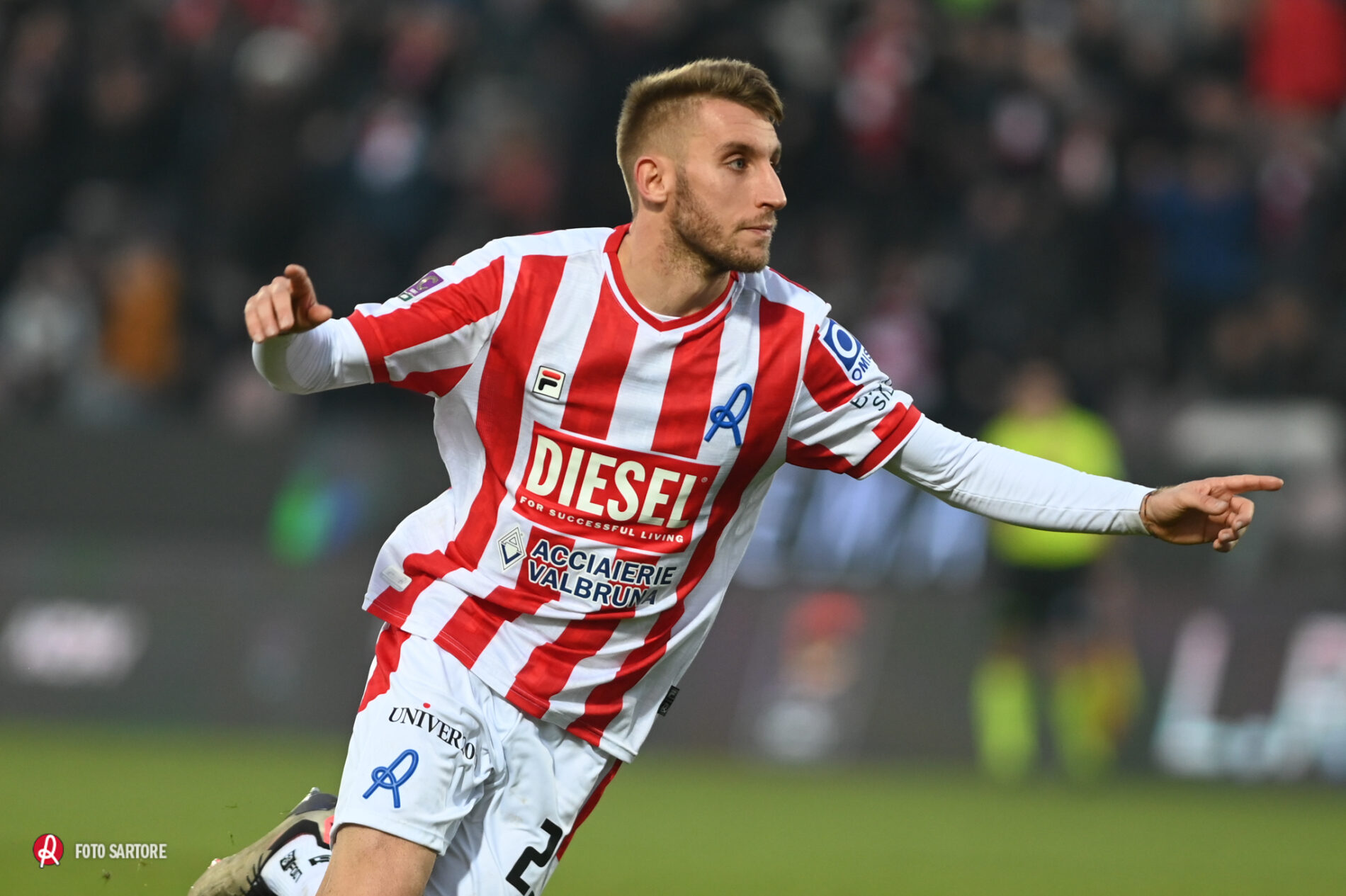 Loris Zonta, centrocampista biancorosso