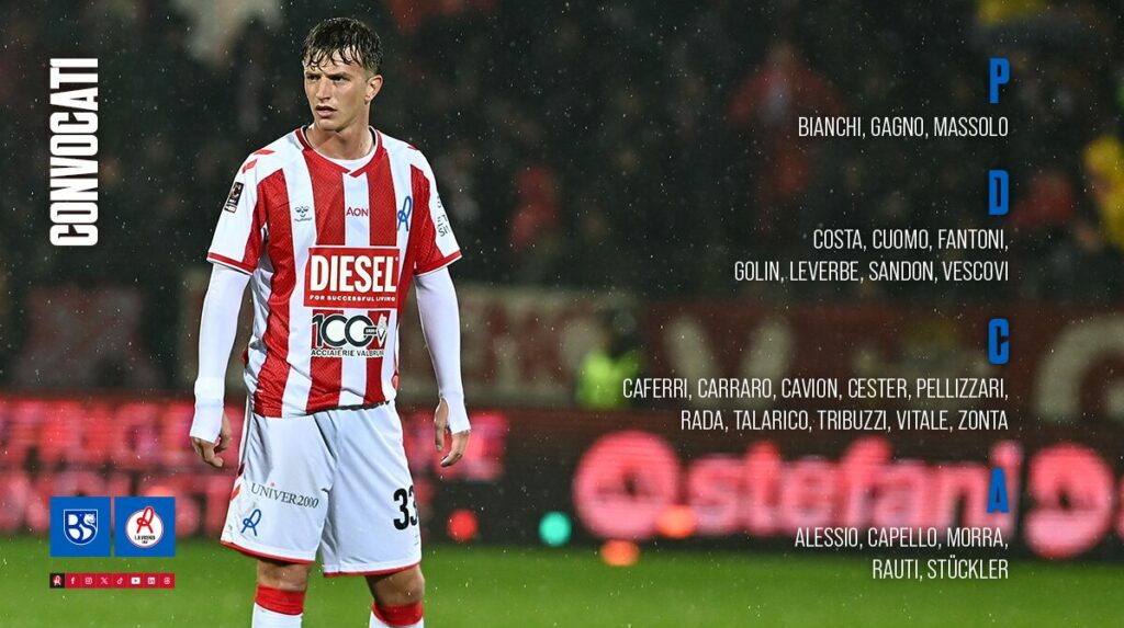 convocati per union brescia-vicenza