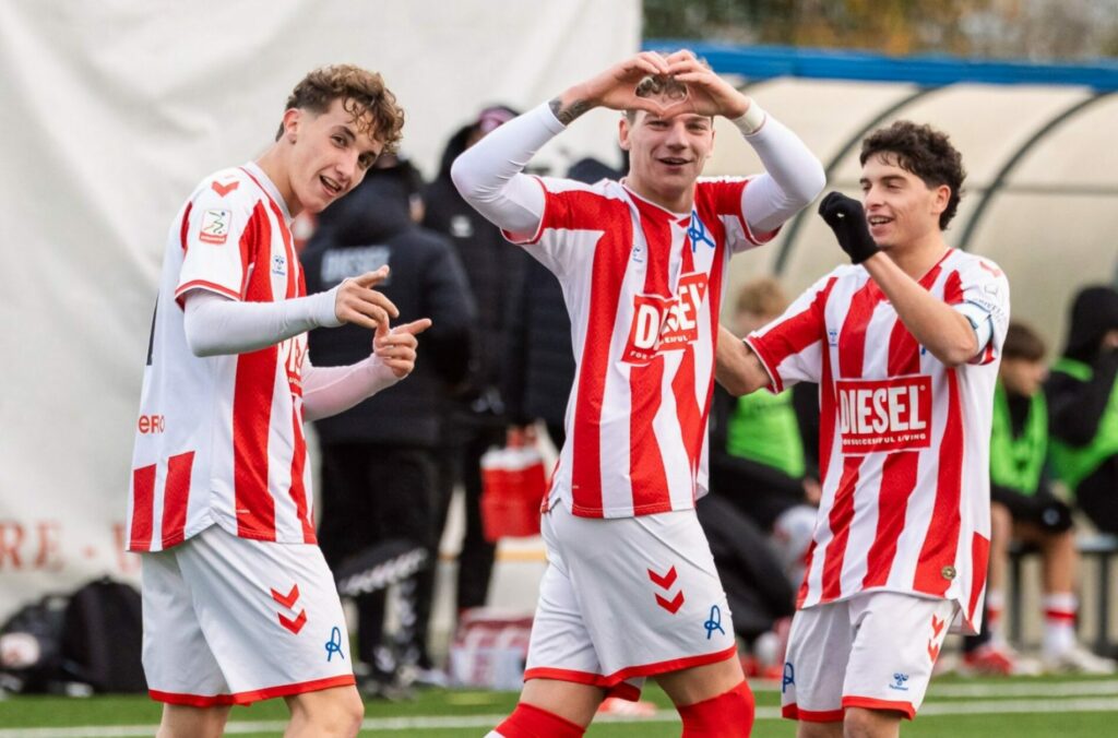 La gioia dei baby biancorossi