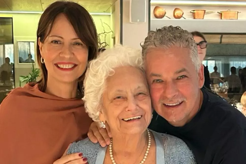 Baggio con la moglie Andreina e la mamma Matilde