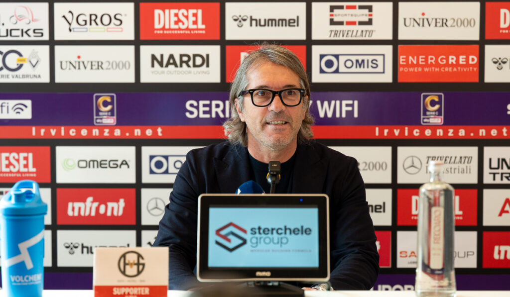 Giorgio Zamuner in conferenza stampa al Menti