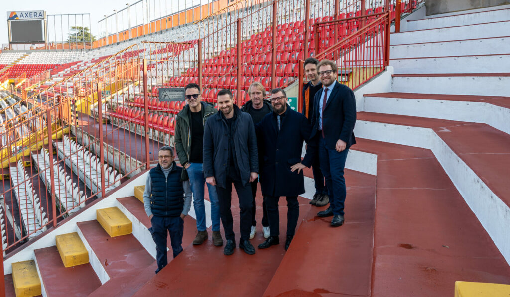 La foto del sindaco e di chi è intervenuto oggi al Menti