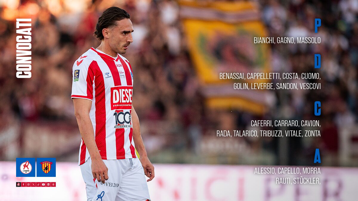 Convocati per Vicenza-Benevento